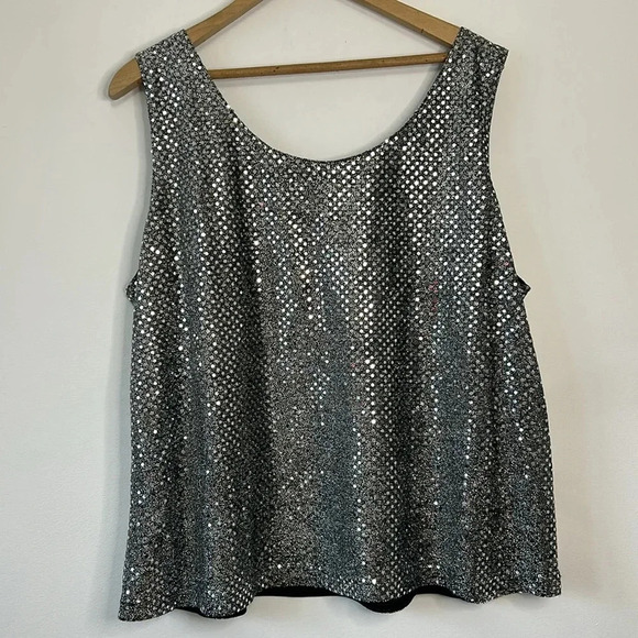 Shiny luxury BIANCA NYGARD Silver Cami - Picture 2 of 5